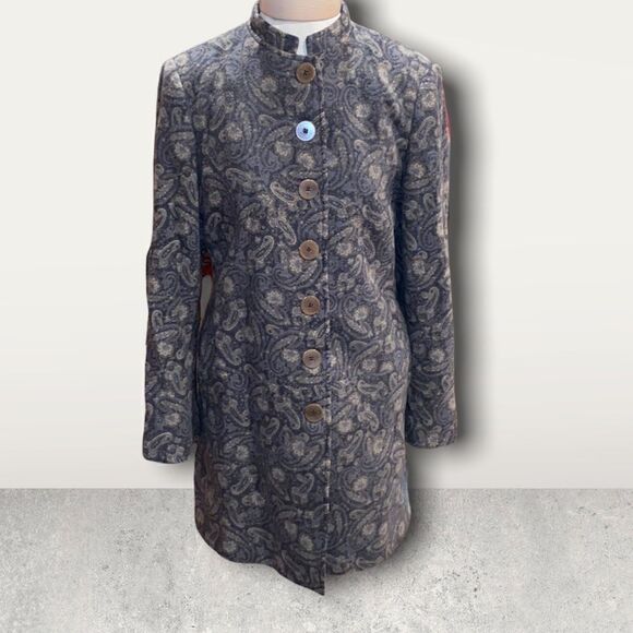 apria Jackets & Blazers - Apria Cashmere Angora Blend Paisley Coat Small